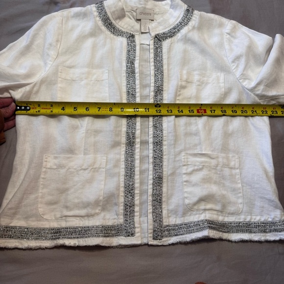 Chico's White and silver Women's Blazer - Picture 7 of 12